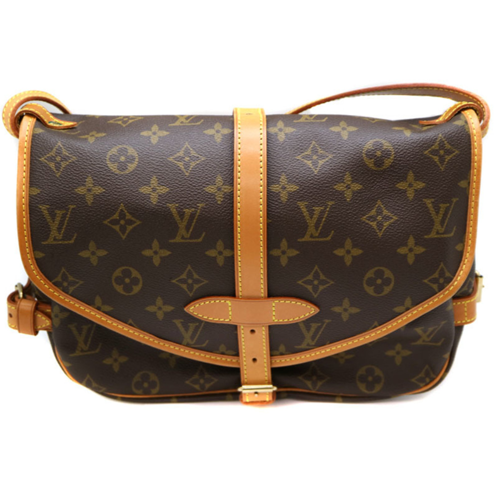 Louis Vuitton Bag Shoulder Brown 30 Saumur Monogram Canvas - Picture 2 of 11